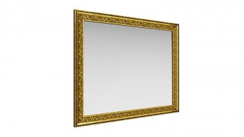 Зеркало навесное "Айрум"/(дуб кальяри / профиль: золото с орнаментом) в Кедровом - kedrovyi.mebel54.com | фото